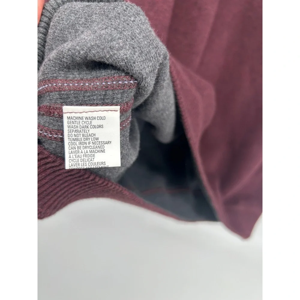 Tommy Bahama Mens Burgundy 100% Cotton Quarter Zip Pullover Sweater Large